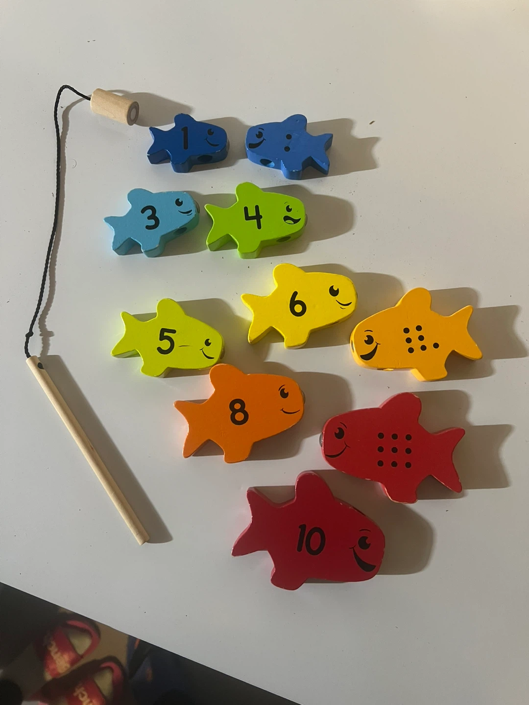 Wooden Number Fishing Game Toy