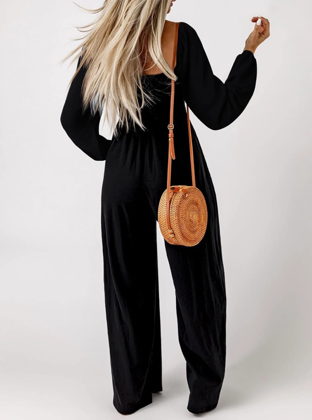 NEW! DOKOTOO Black Wide Leg Jumpsuit with Smocked Bodice - photo 3