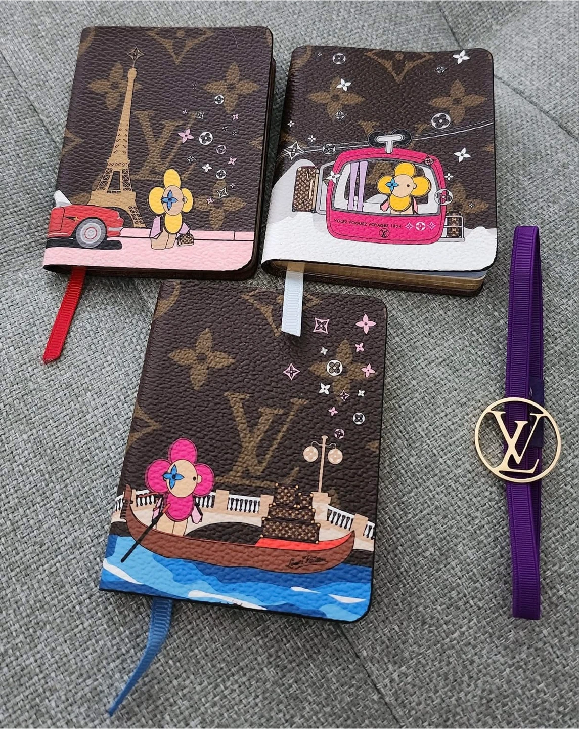 Louis Vuitton Set of 3 mini jules Notebooks