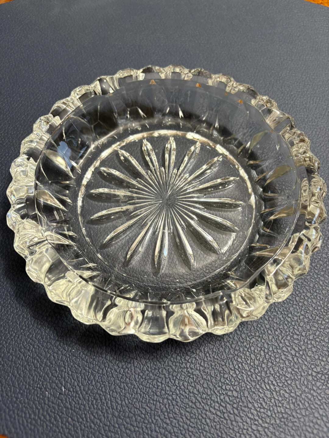 Vintage Crystal Glass Ashtray - photo 2