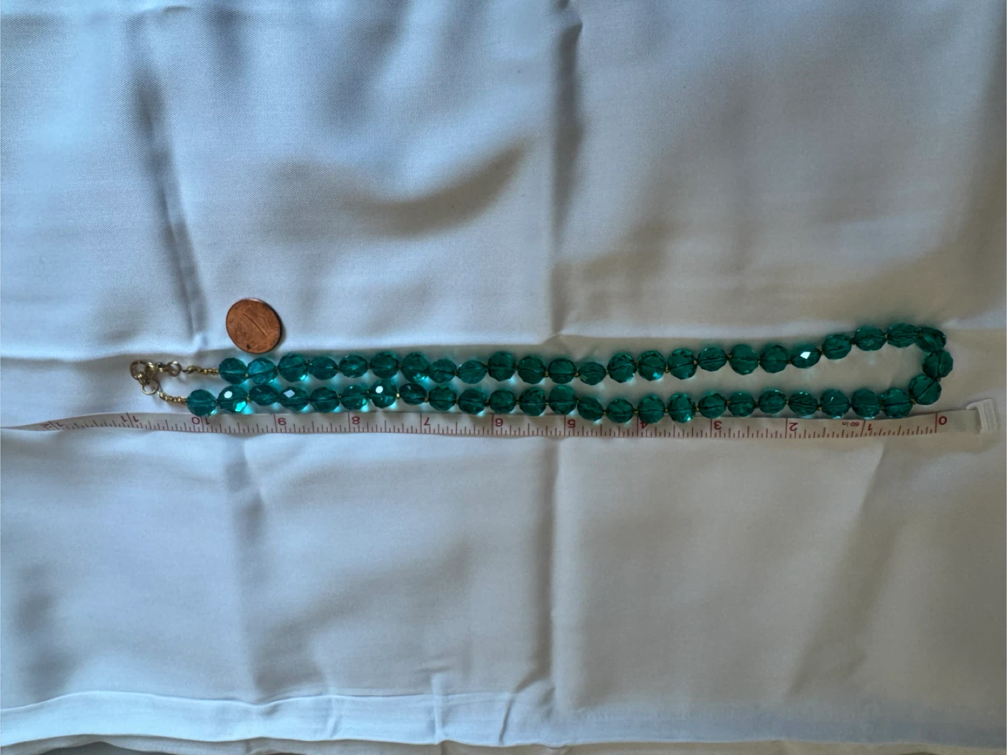 Clear Emerald Crystal Glass Faceted Beaded Statement Necklace - photo 5