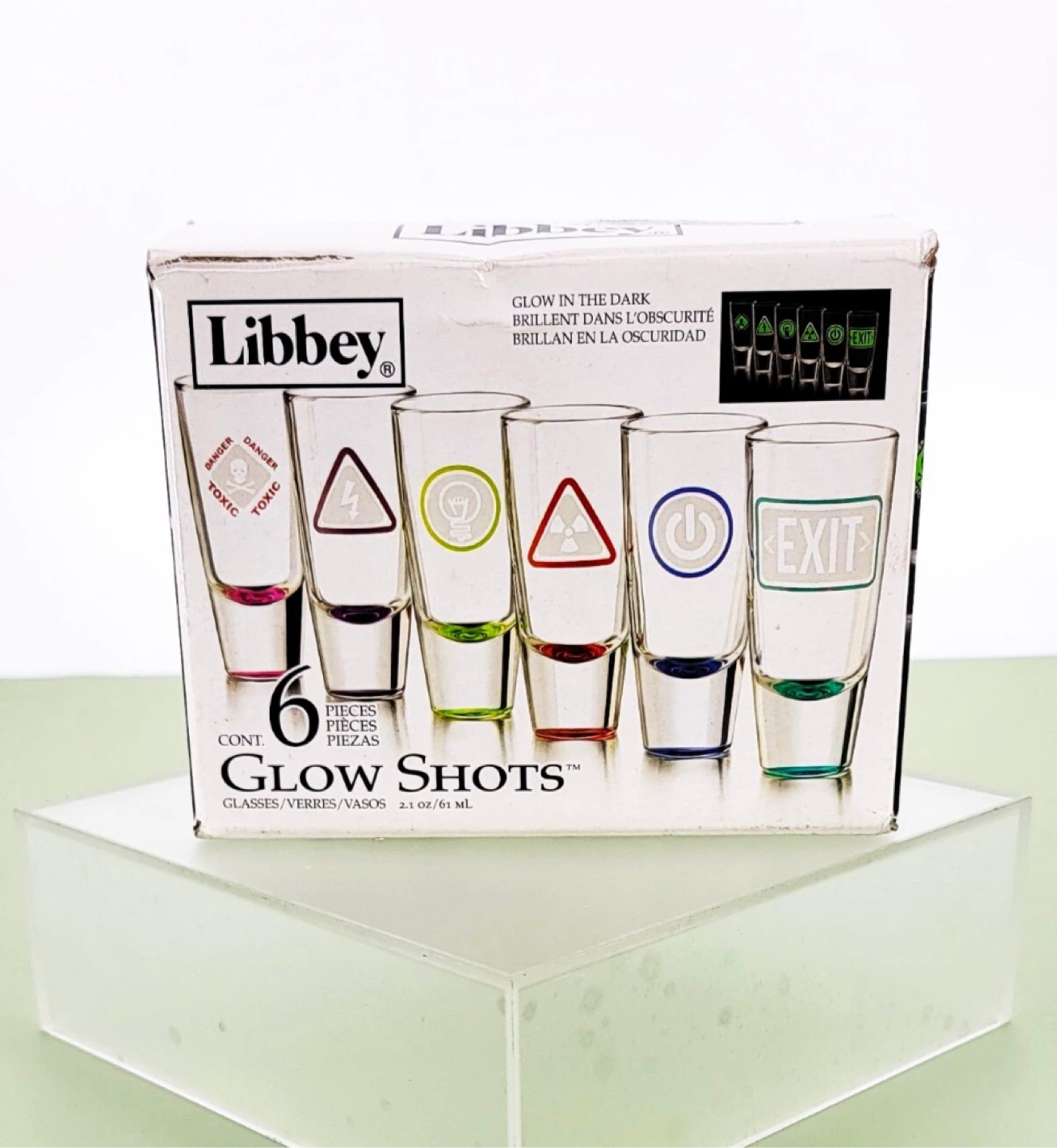 Libbey Glow Shots - 6 Glow-in-the-Dark Shot Glasses