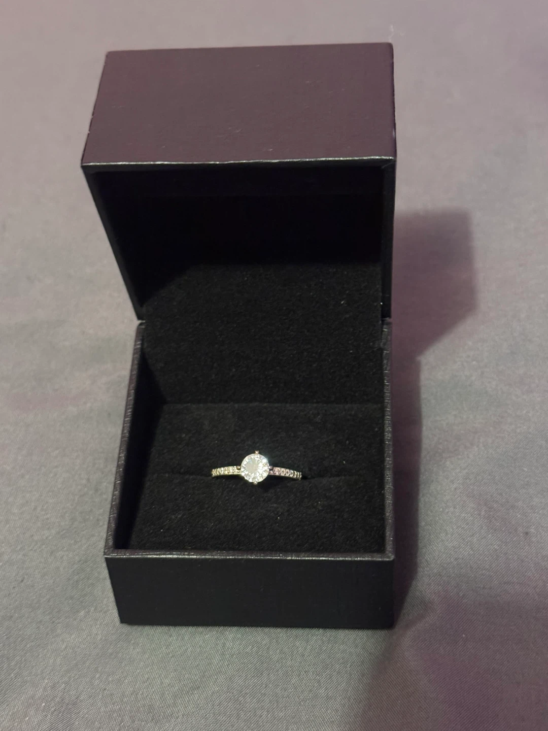 Diamond Engagement Ring in Black Box