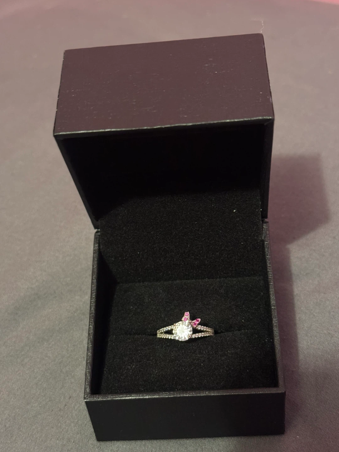Minnie Mouse Bow Ring with Cubic Zirconia