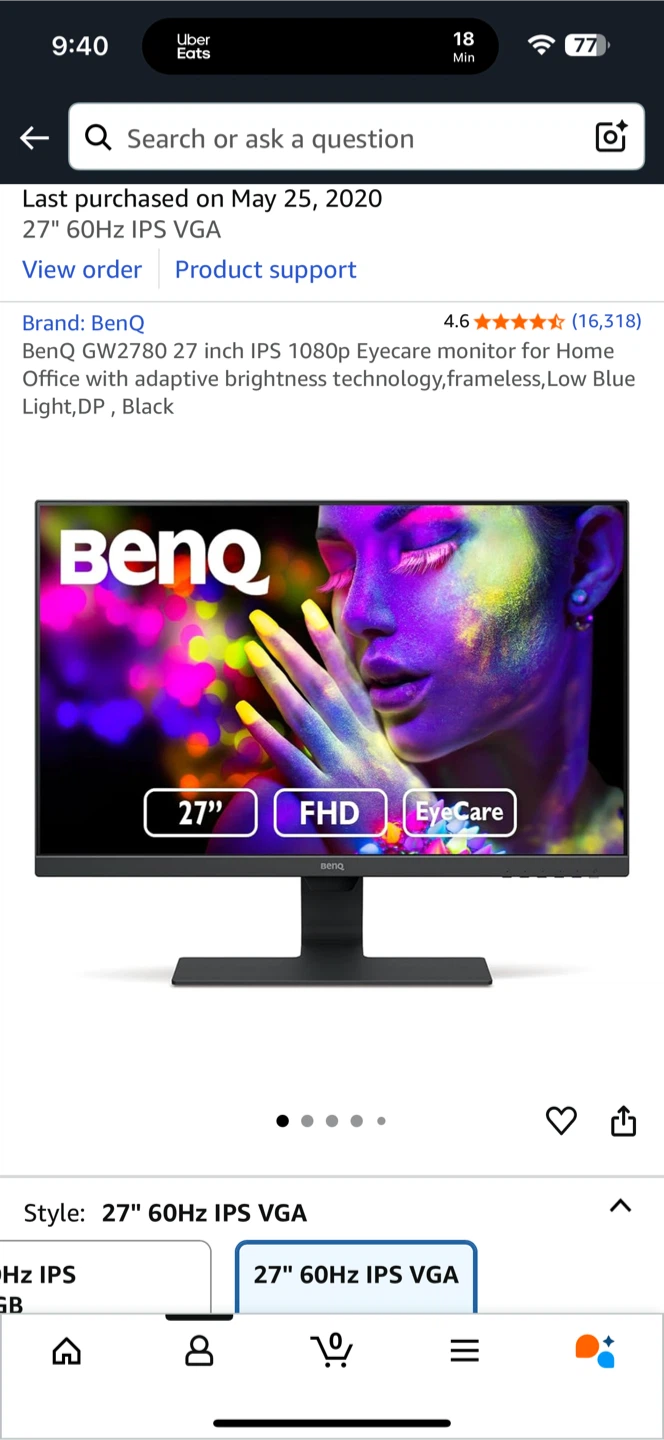 BenQ GW2780 27 inch IPS 1080p Eyecare Monitor