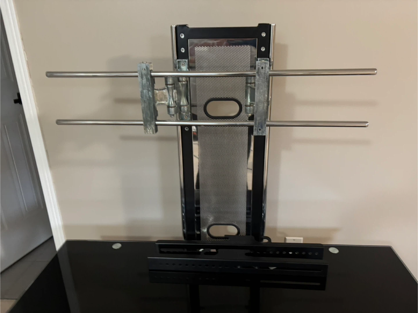 Black Glass TV Stand with Mount - photo 3