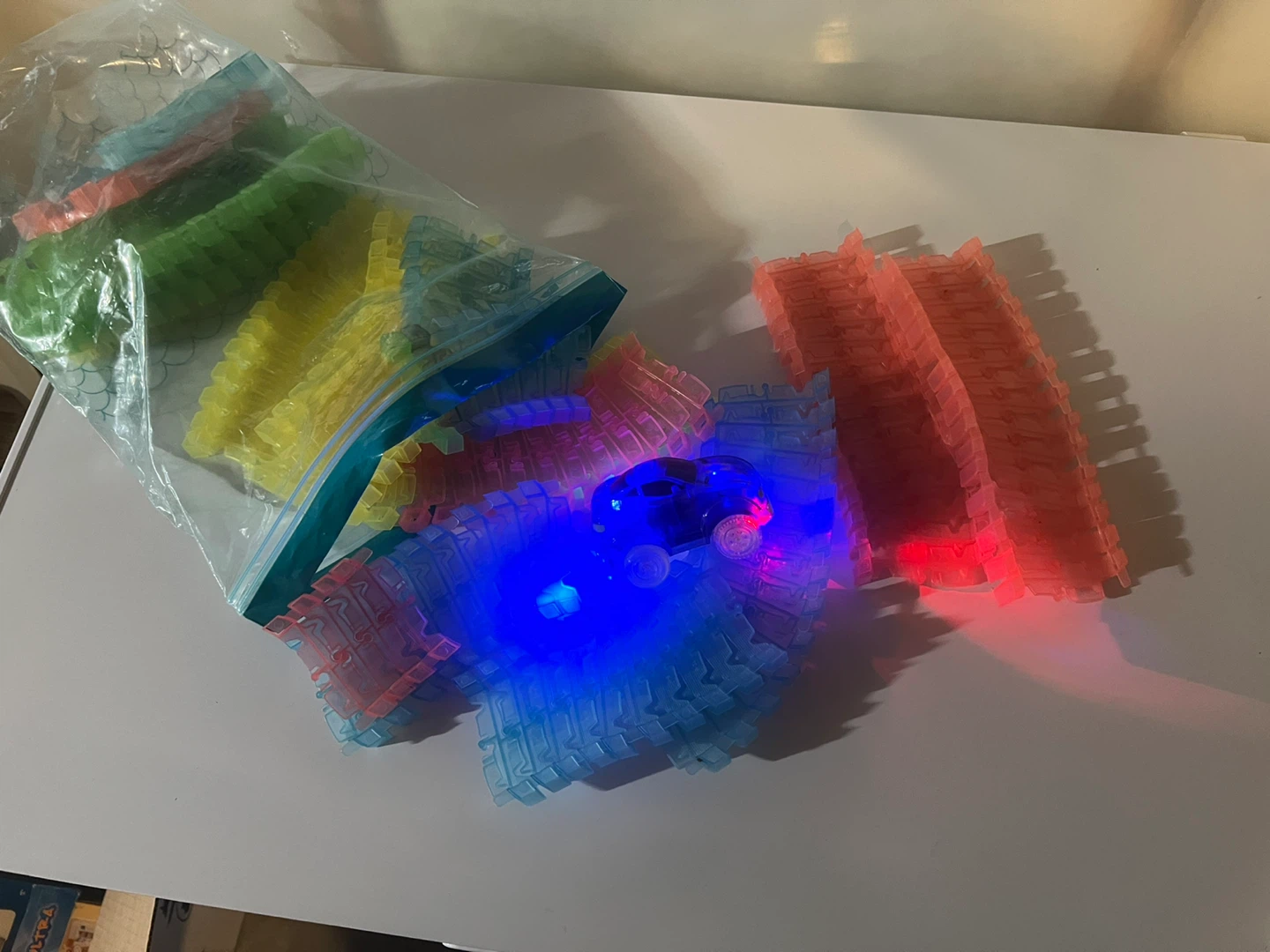 Glow in the Dark Race Track Set with LED Car - photo 2