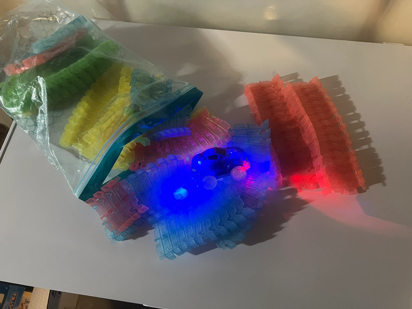Glow in the Dark Race Track Set with LED Car - photo 3