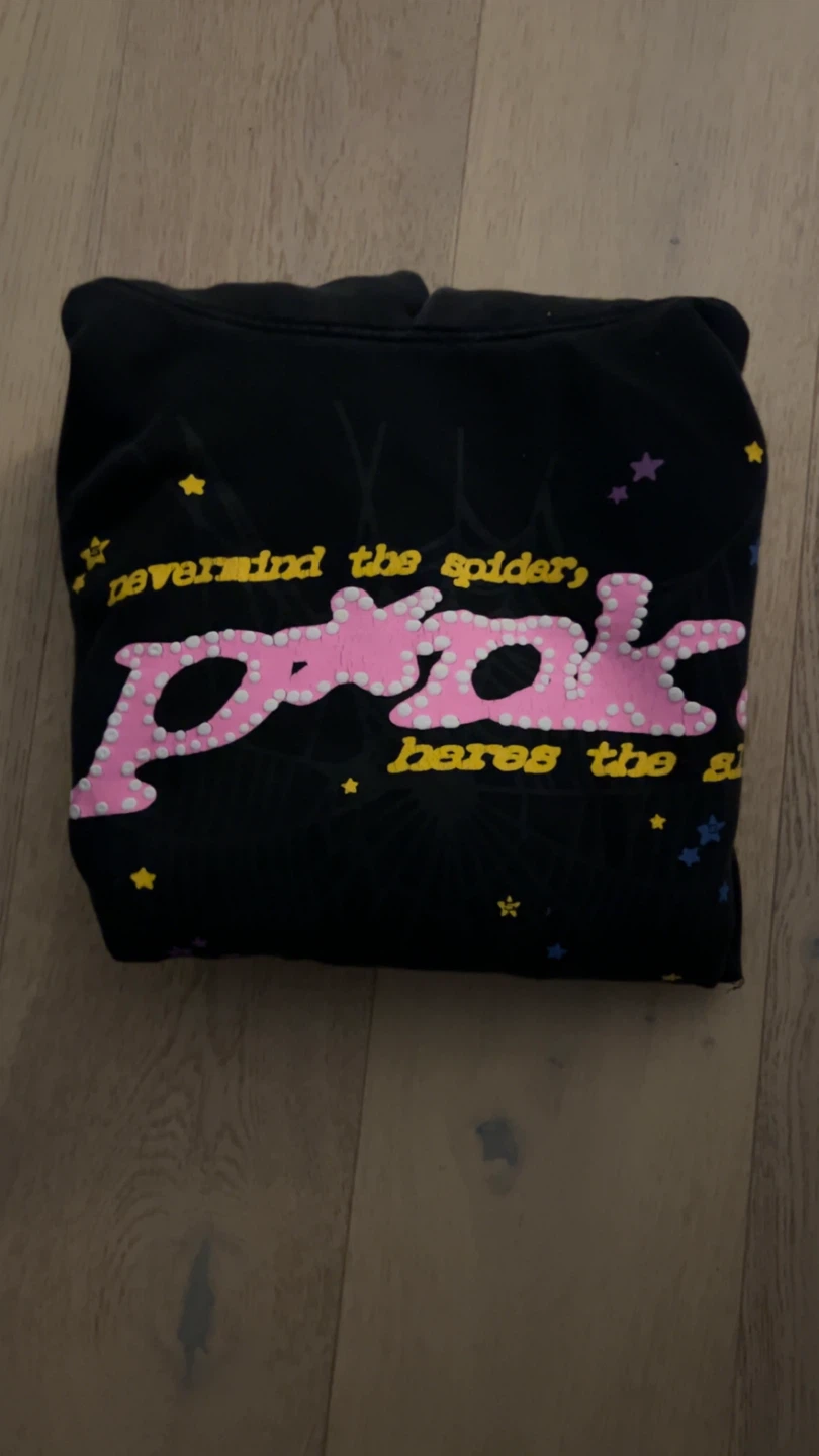 Sp5der P*nk Black hoodie - photo 2