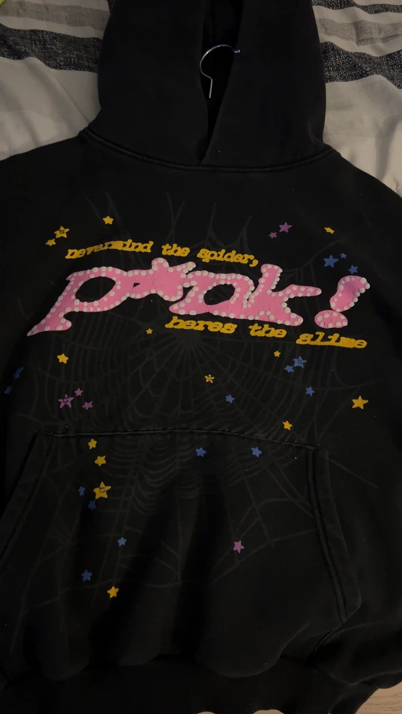 Sp5der P*nk Black hoodie