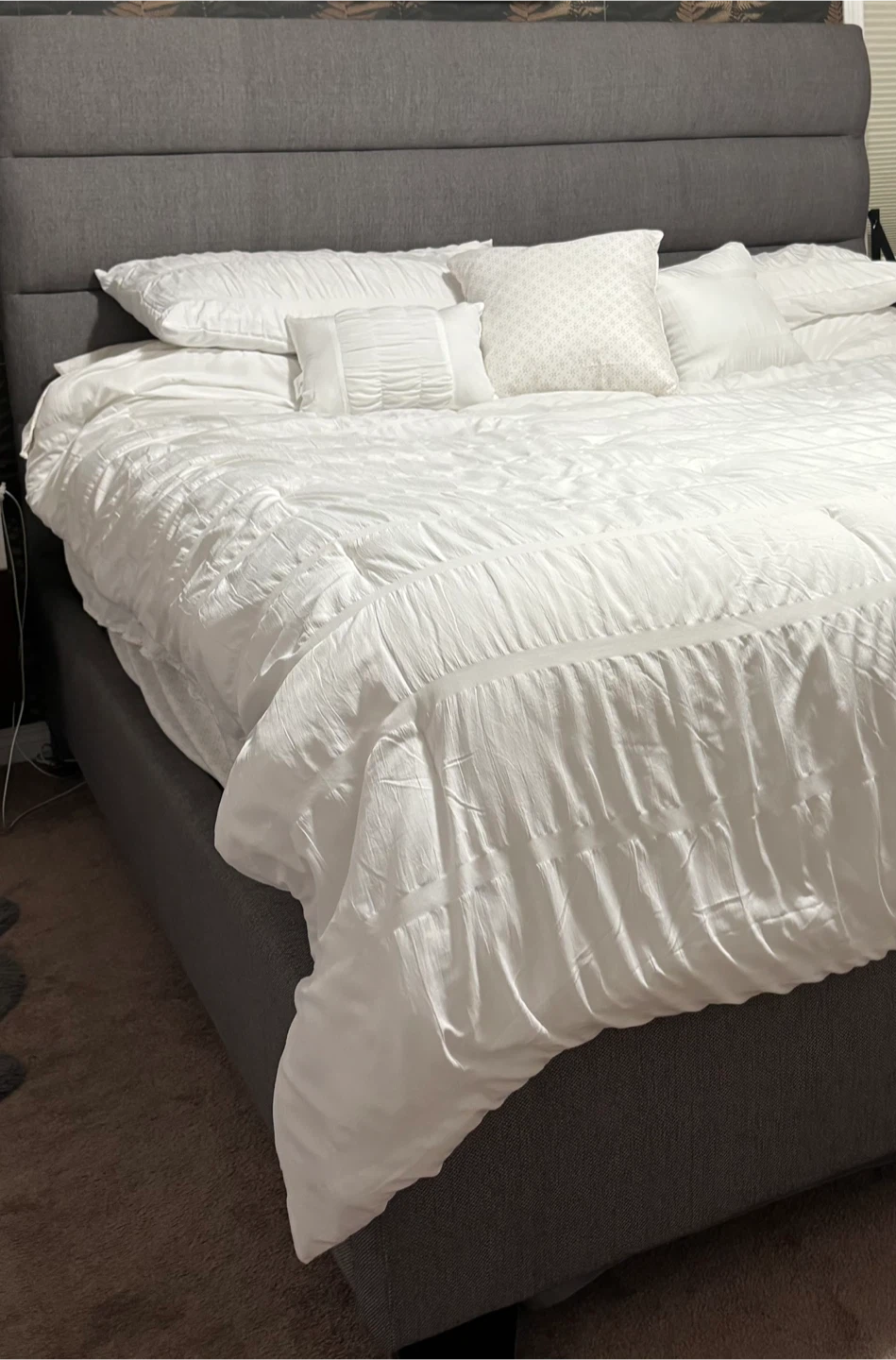 Grey King Size Bed Frame