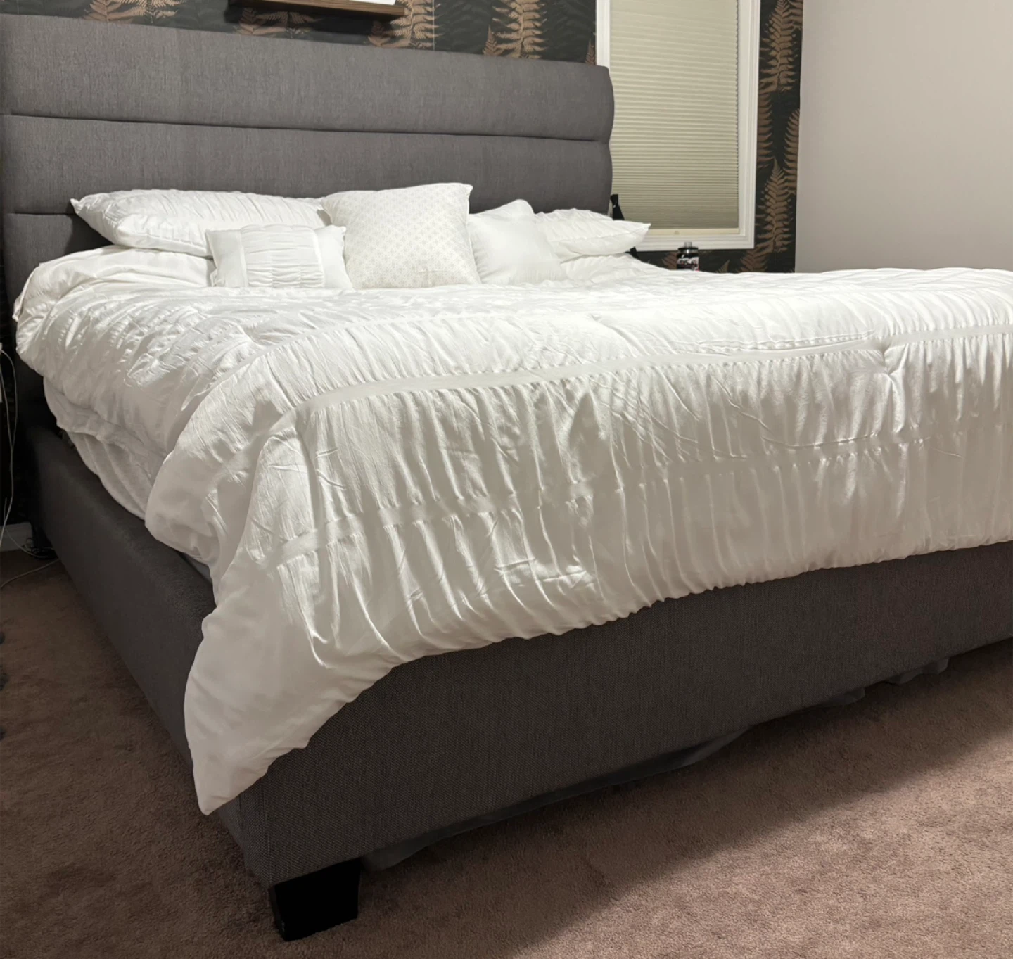 Grey King Size Bed Frame - photo 2