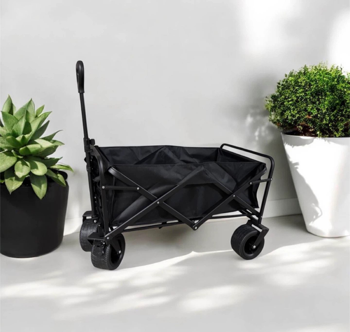 Shopping wagon (Black Folding Outdoor Wagon)