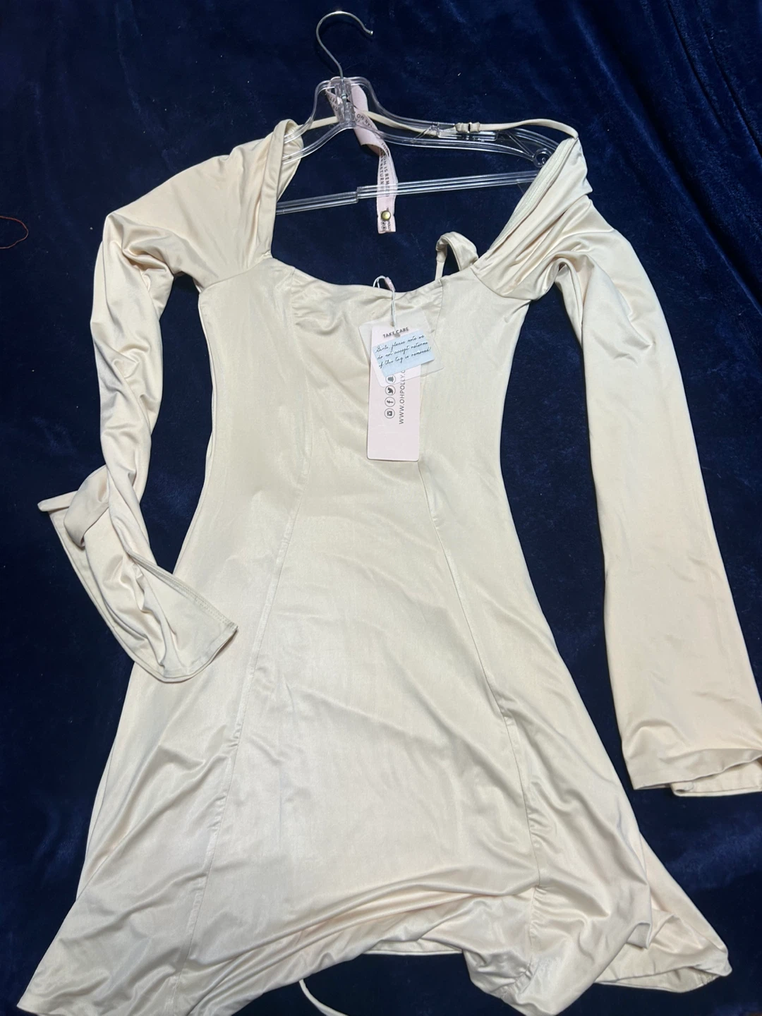 OH POLLY Satin Mini Dress - Champagne