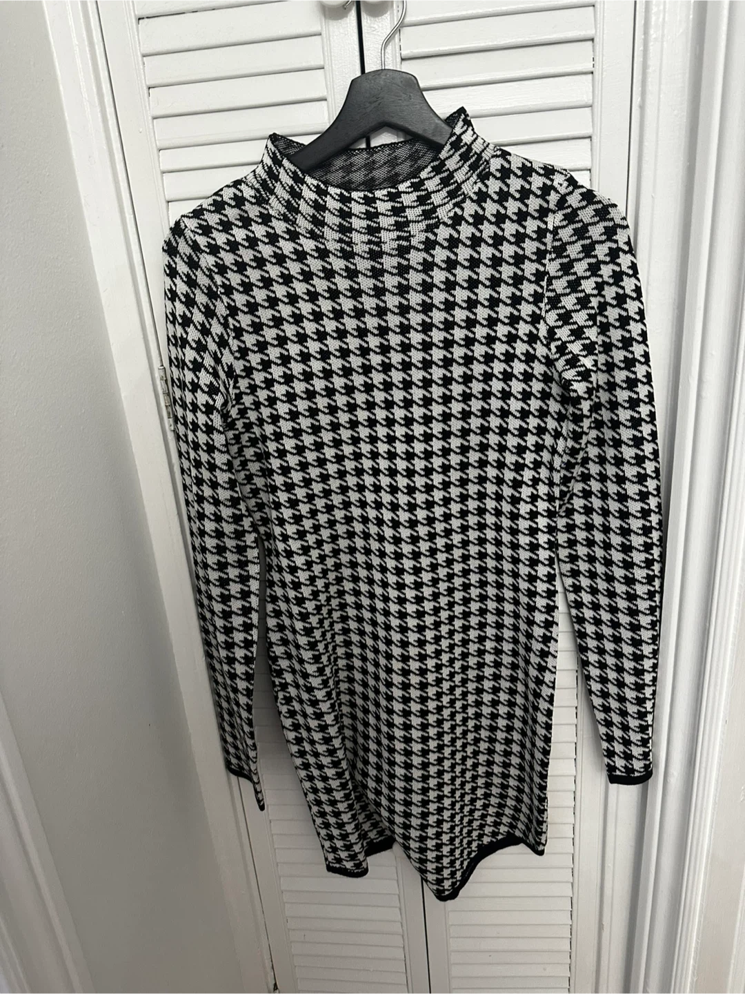 New Fashion Nova Houndstooth Mock Neck Sweater Dress - photo 2