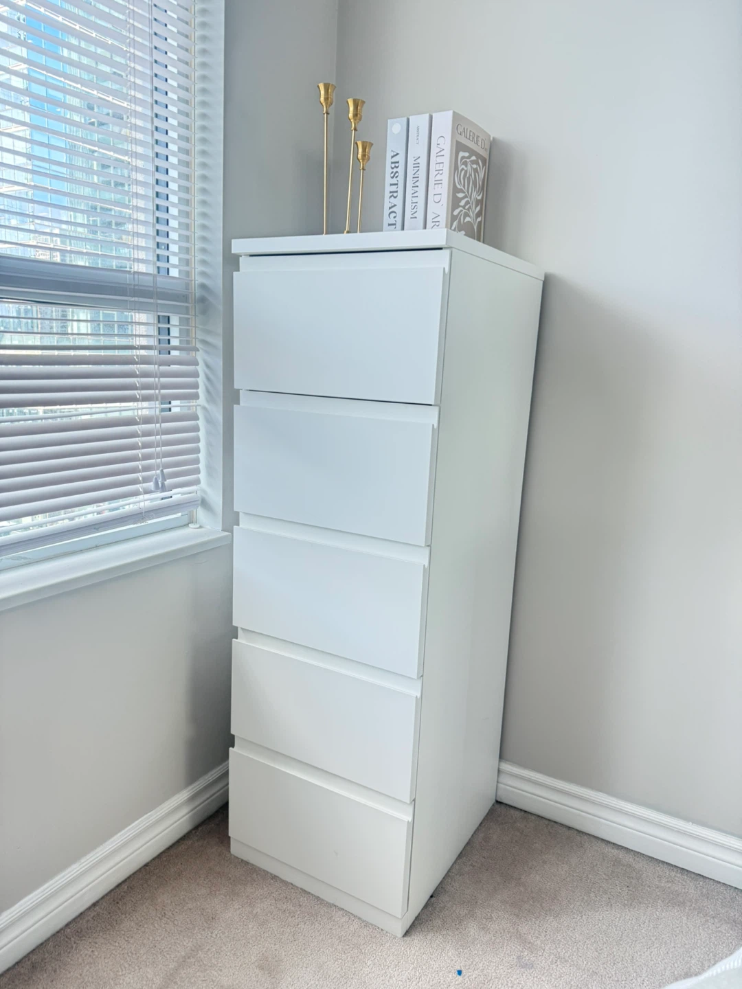 IKEA White 5-Drawer Tall Dresser