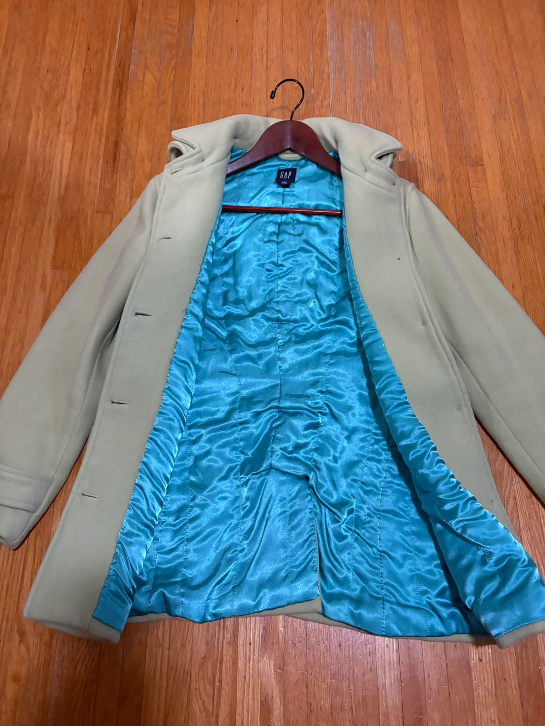 Gap Women's Pea Coat - Light Green - Size M - photo 2
