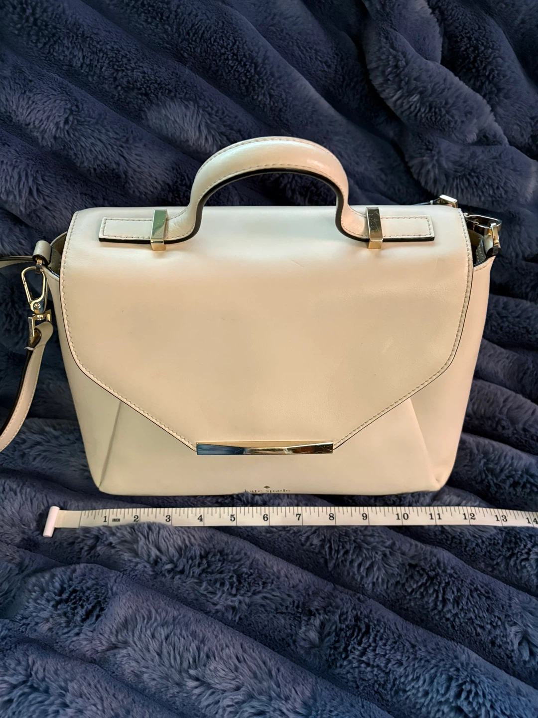 Kate Spade Cream Leather Satchel Handbag - photo 5