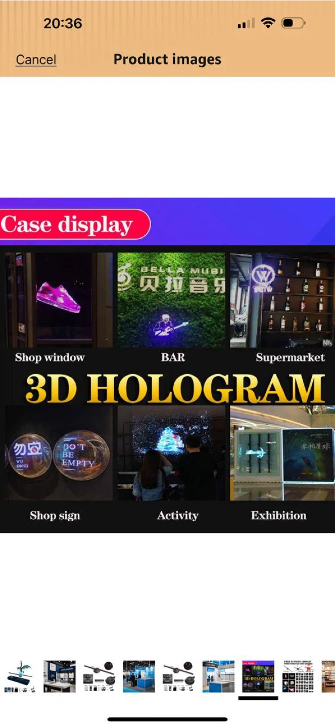 Missyou 16.5” Hologram Fan Projector (Open Box) - photo 4