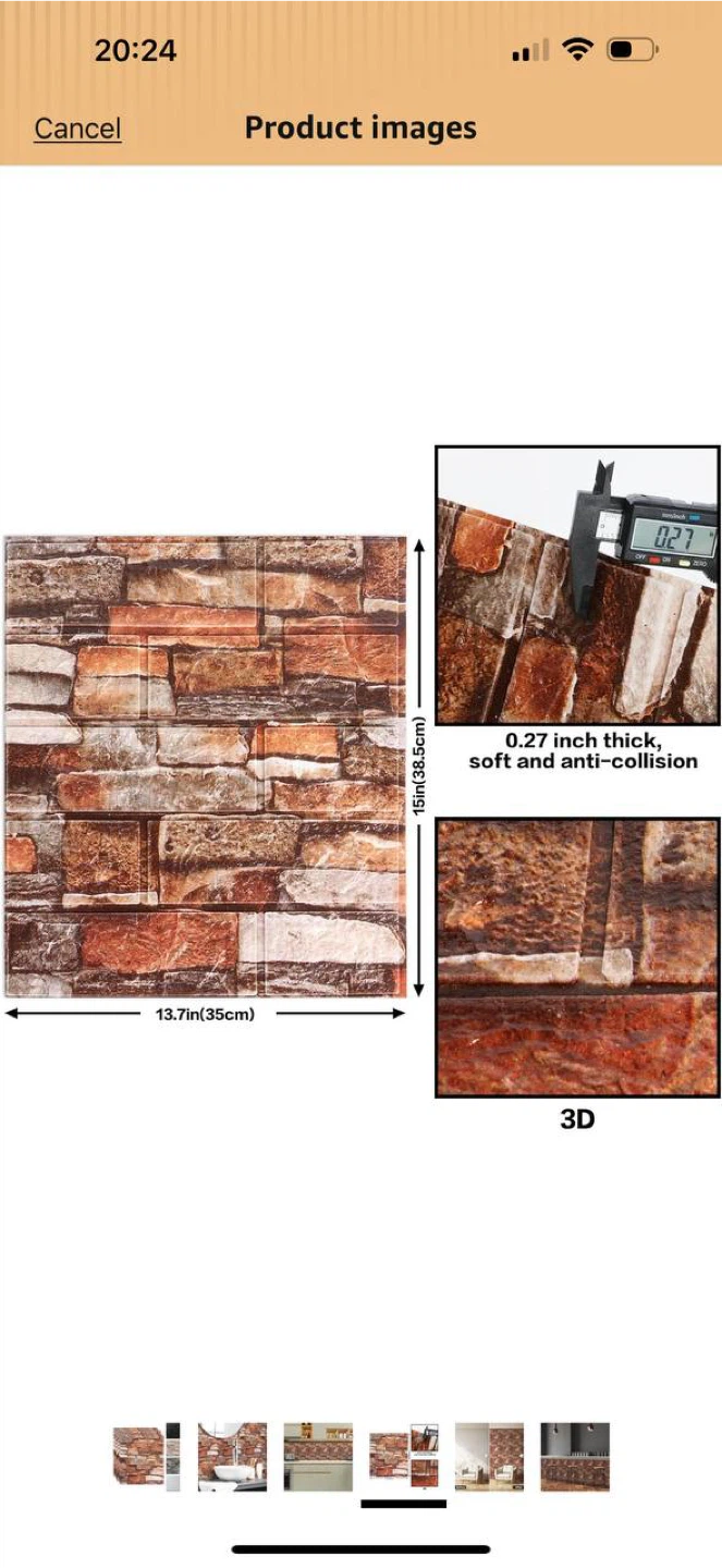 3D Wall Panels Peel & Stick – Red Brick – 40 PCS (4 Packs Set) - photo 4