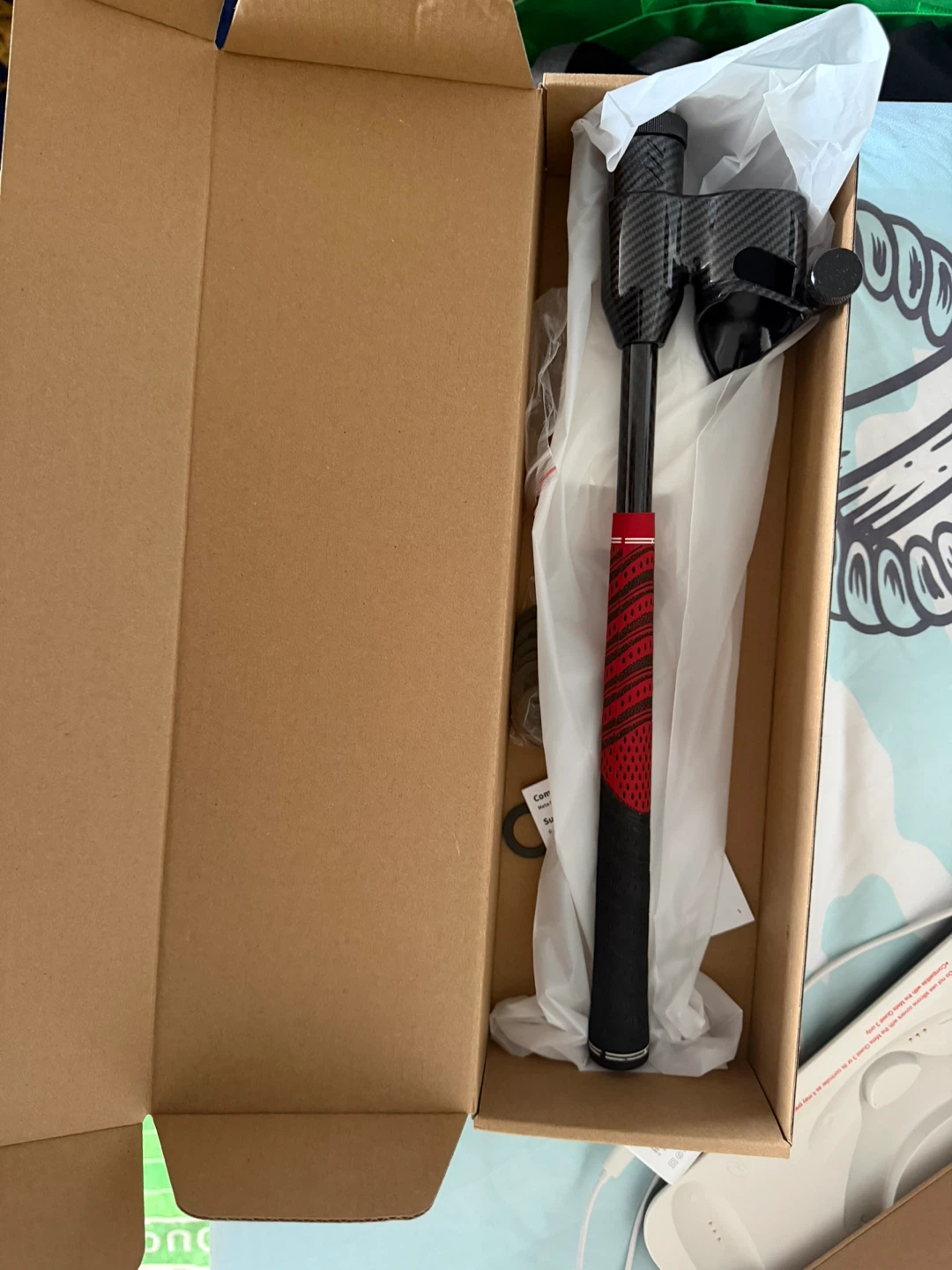 Lersyco VR Golf Club Attachment for Meta/Oculus Quest - Red
