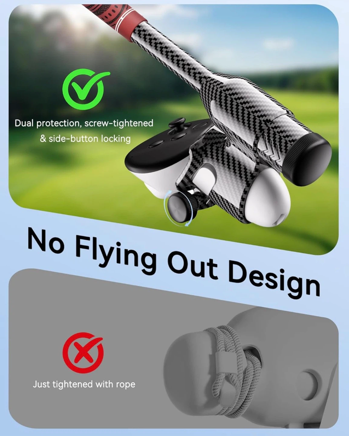 Lersyco VR Golf Club Attachment for Meta/Oculus Quest - Red - photo 5
