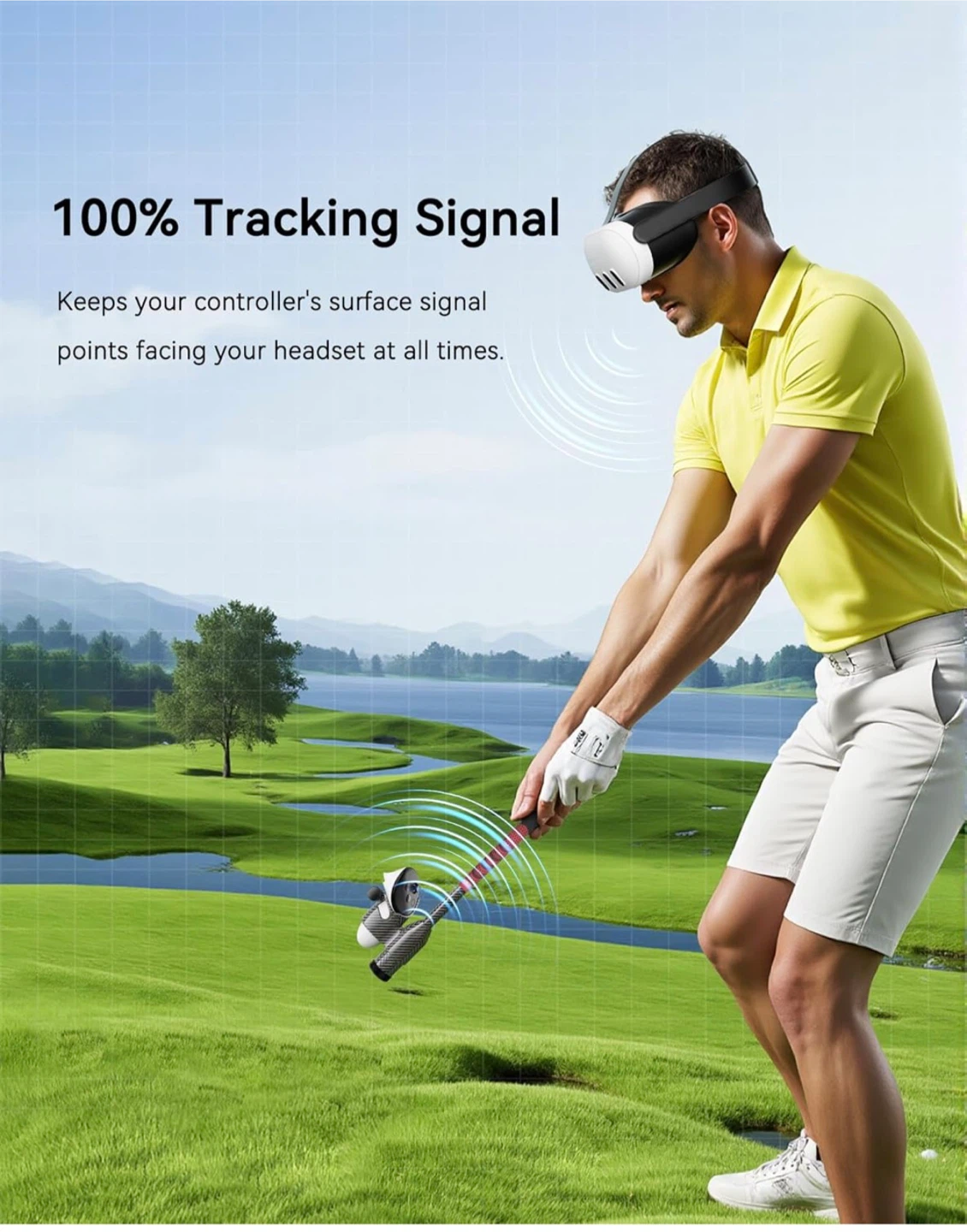 Lersyco VR Golf Club Attachment for Meta/Oculus Quest - Red - photo 3