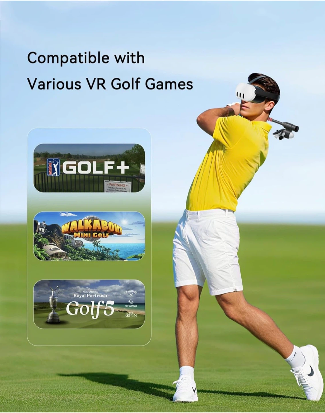 Lersyco VR Golf Club Attachment for Meta/Oculus Quest - Red - photo 4