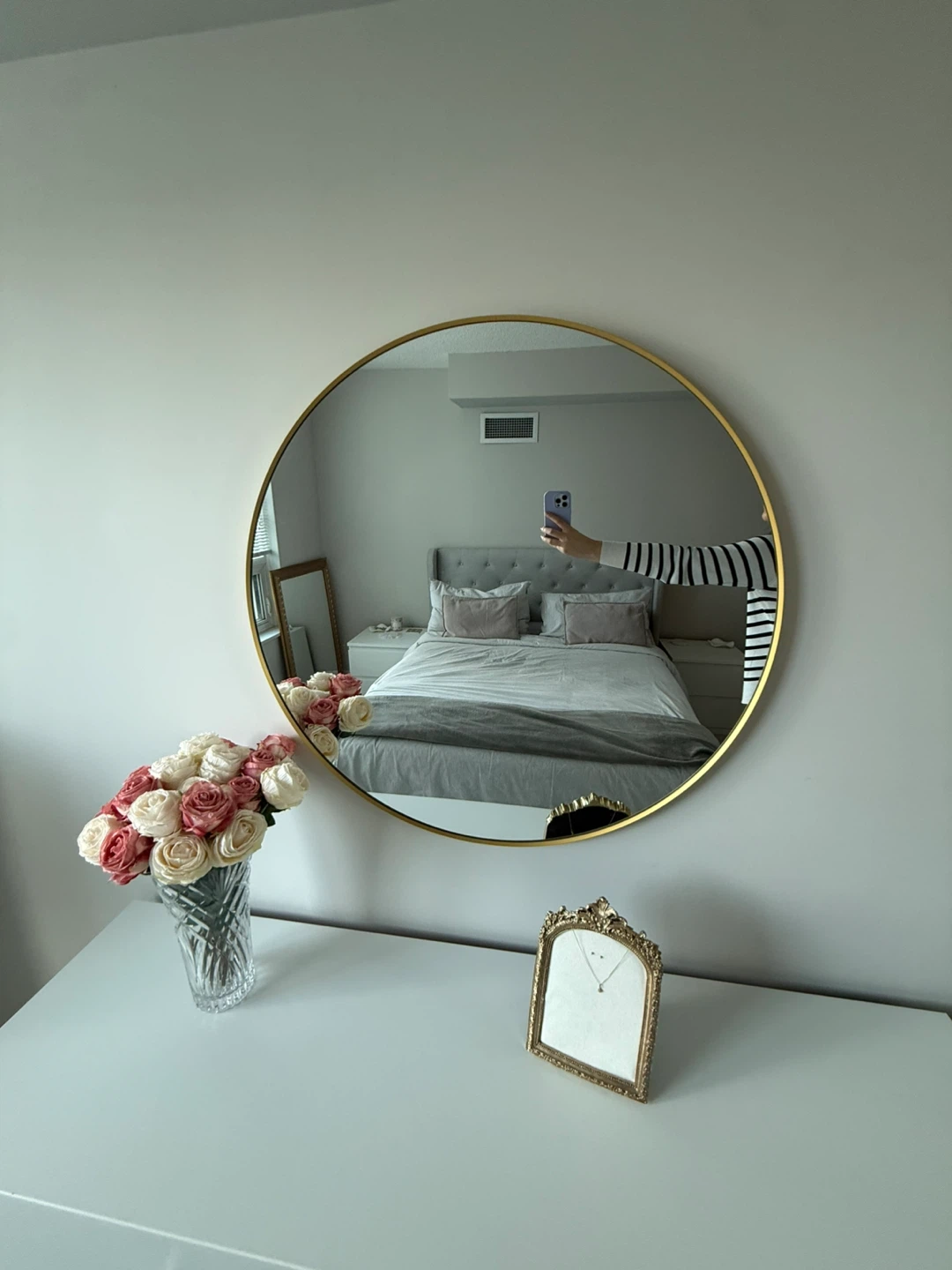 IKEA Gold Round Wall Mirror