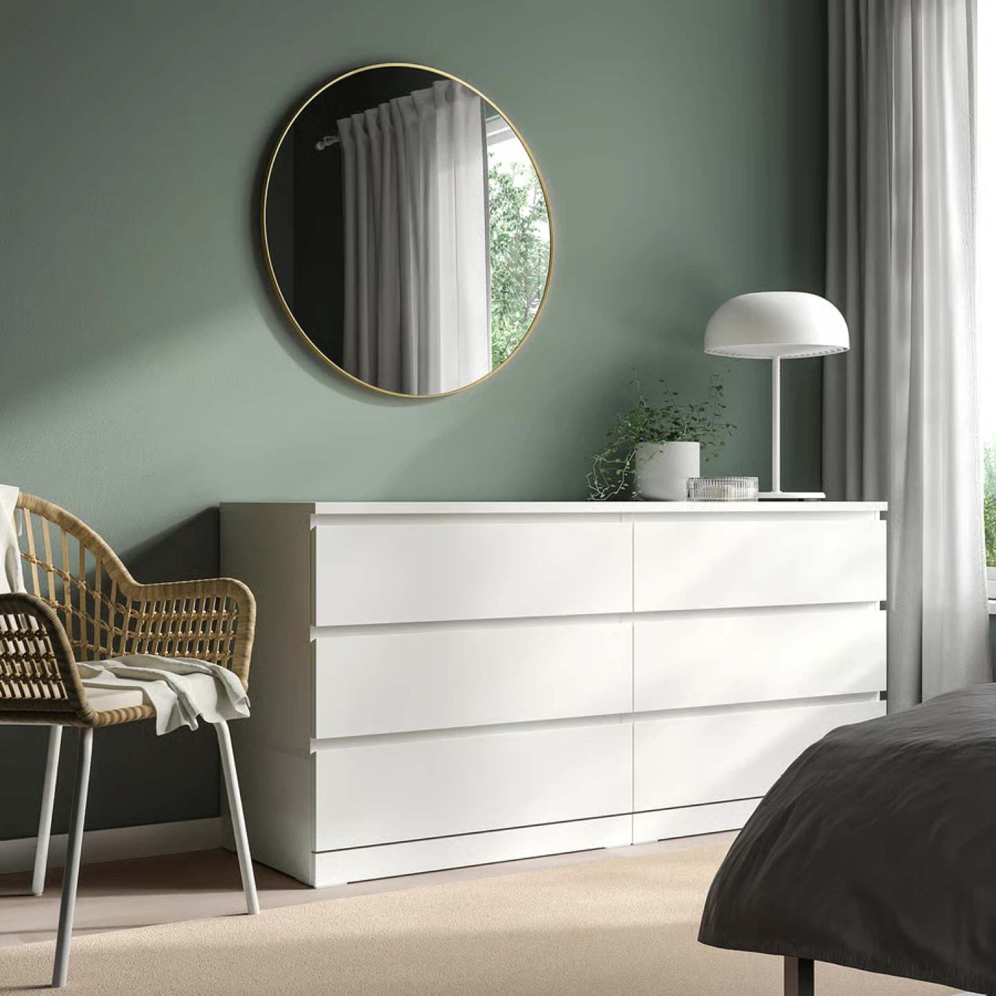 IKEA Gold Round Wall Mirror - photo 4