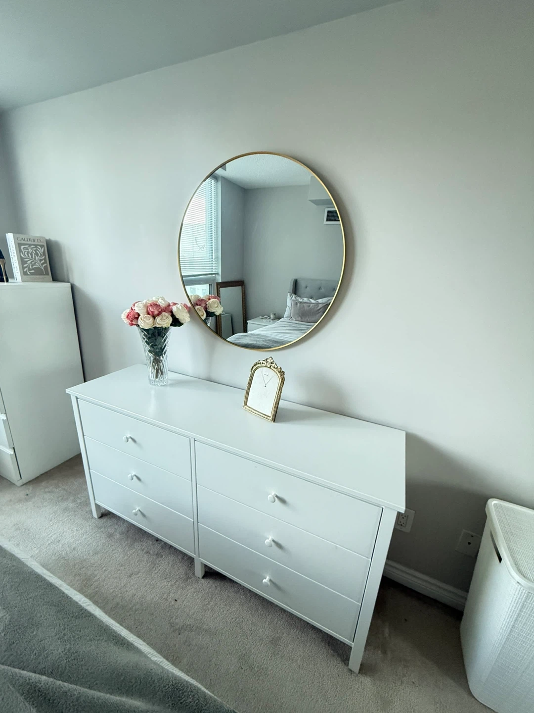 IKEA Gold Round Wall Mirror - photo 2