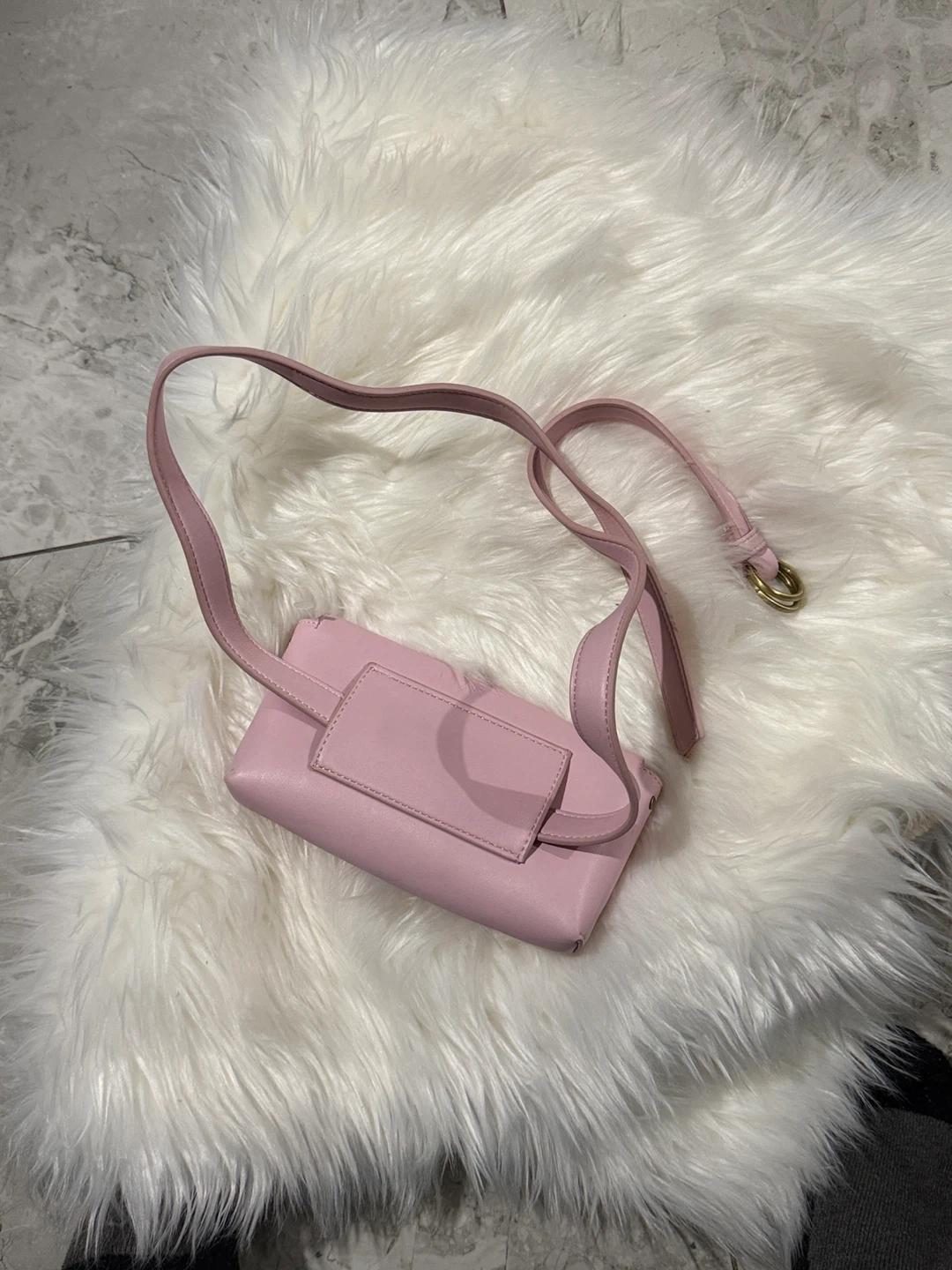 Pink Faux Leather Crossbody Bag - photo 3