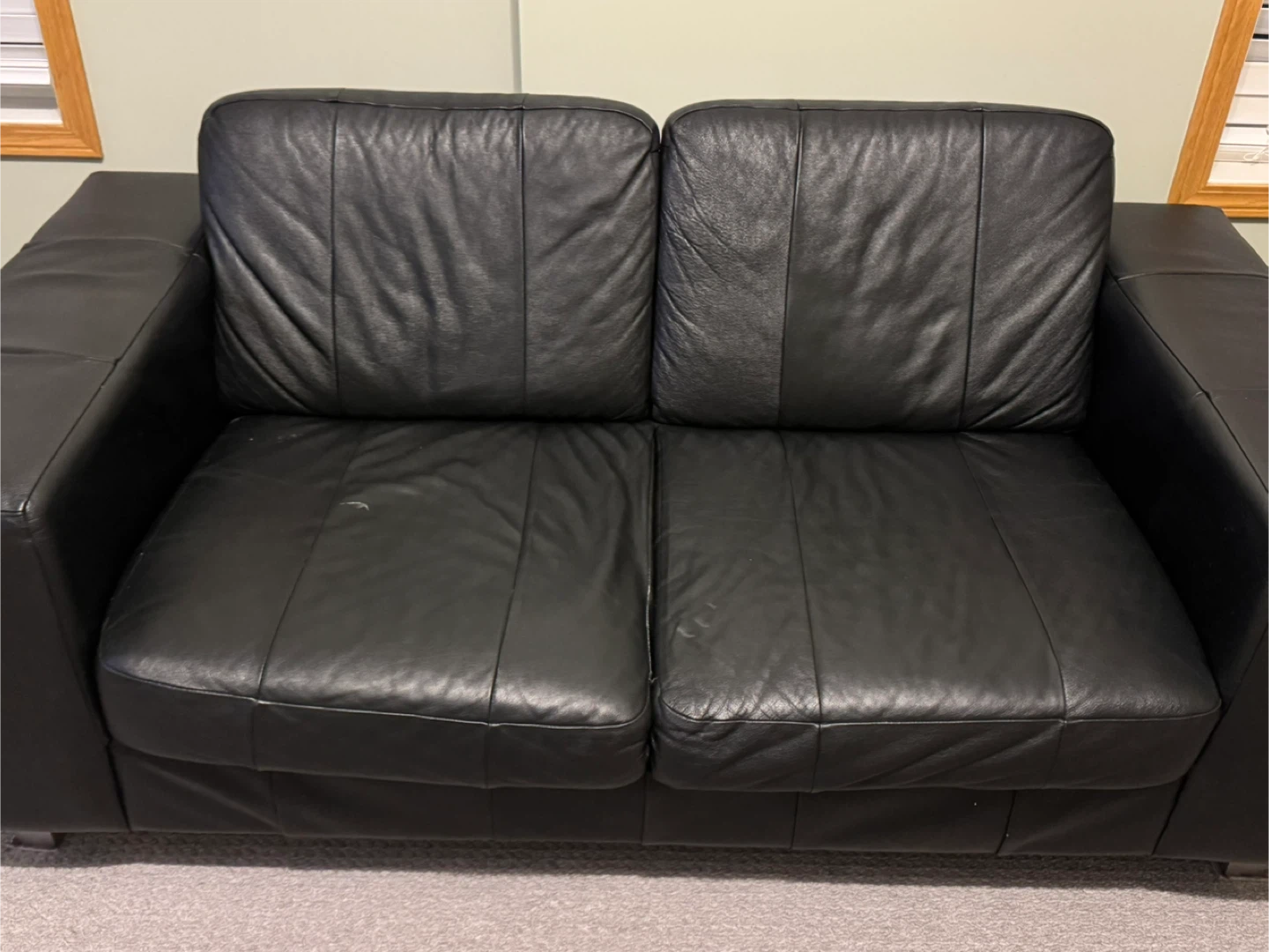Black Leather Loveseat