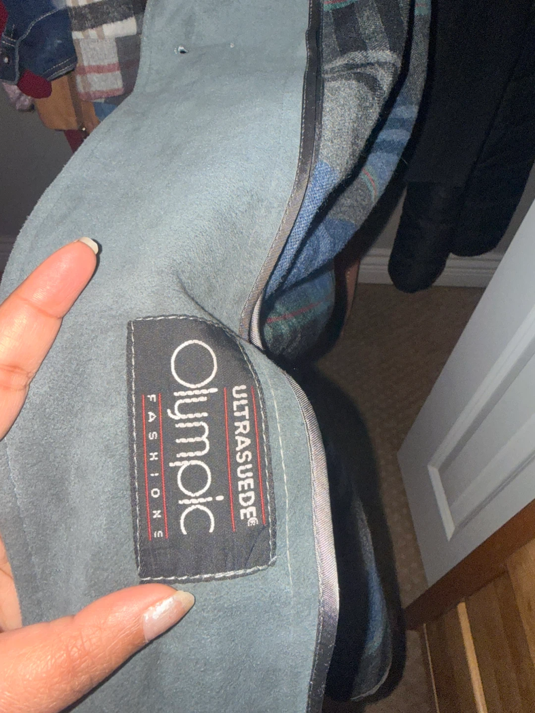 Olympic Fashions - Women’s Grey Suede Trench Coat - photo 2