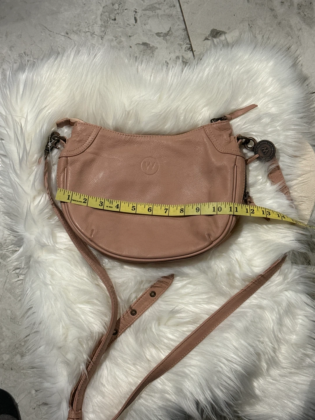 Wanderlust Leather Crossbody Bag - Pink