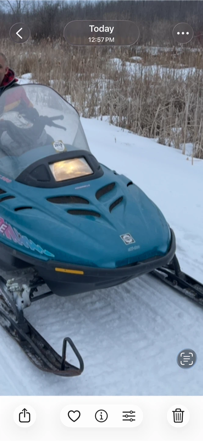 Two Ski-Doos Rotax 380 Touring LE Snowmobile
