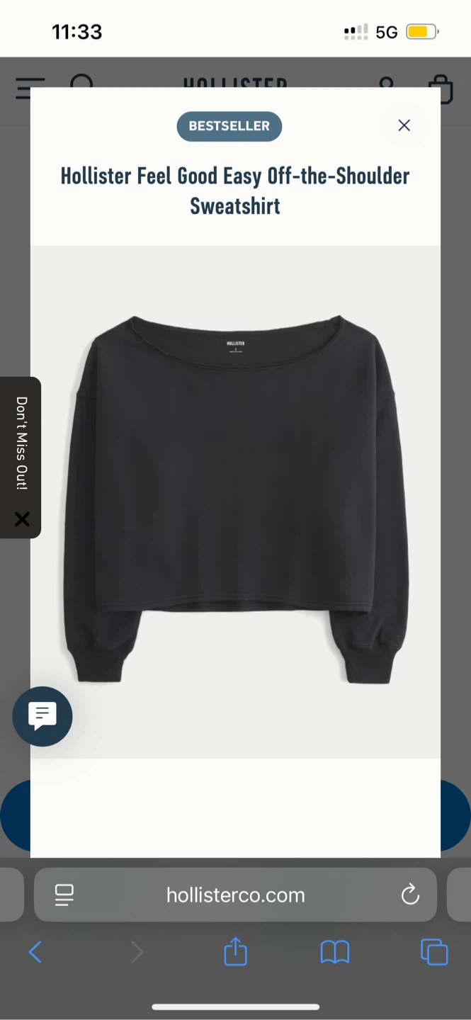 Hollister Navy Off shoulder sweater - photo 2