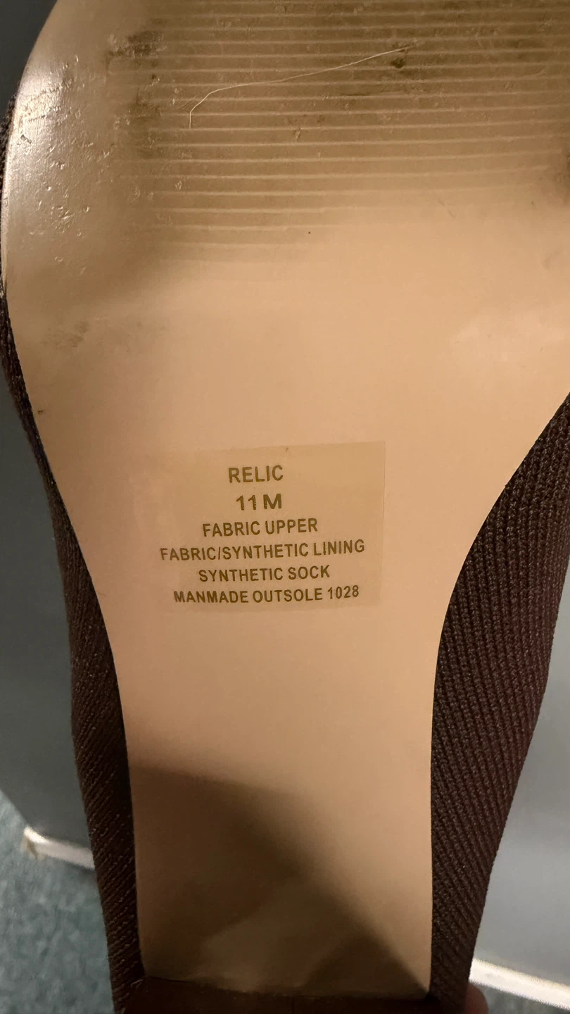 Steve Madden Relic Women's Brown Fabric Ankle Booties - Size 11M - photo 4