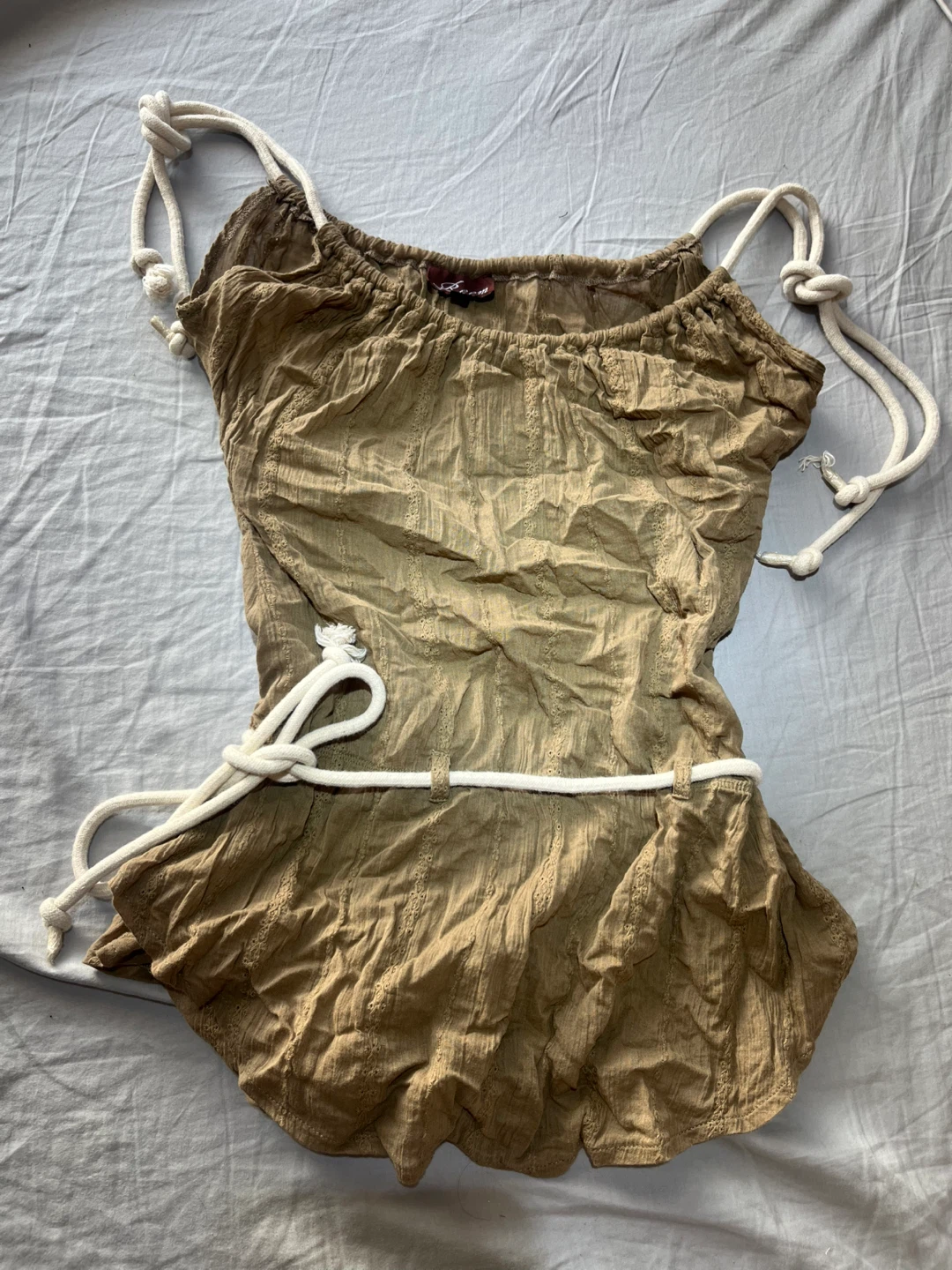 Reem brand Green Tank Top with Rope Straps Size S