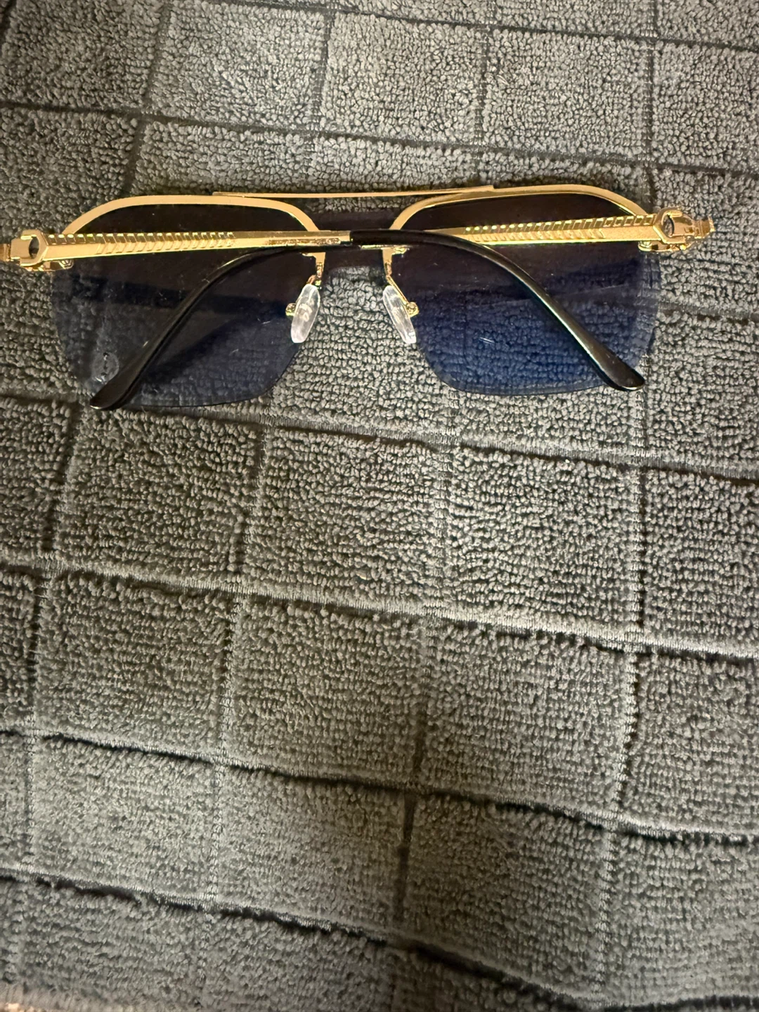Cartier Rimless Aviator Sunglasses - Blue Gradient Lenses - photo 4