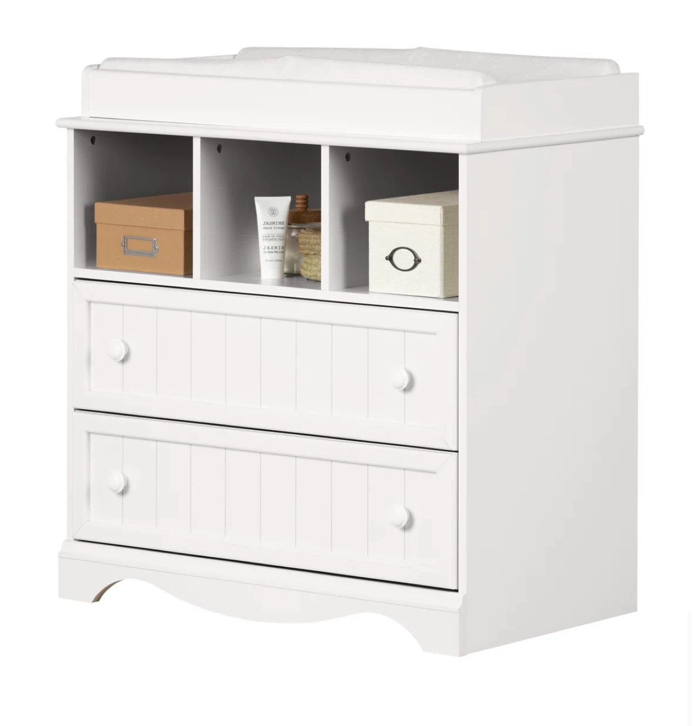 White Changing Table with 2 Drawers - photo 4