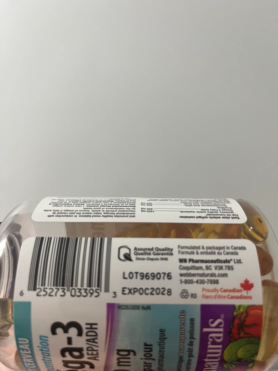 Webber Naturals Triple Concentration Omega-3 AEP/ADH 900mg - photo 2