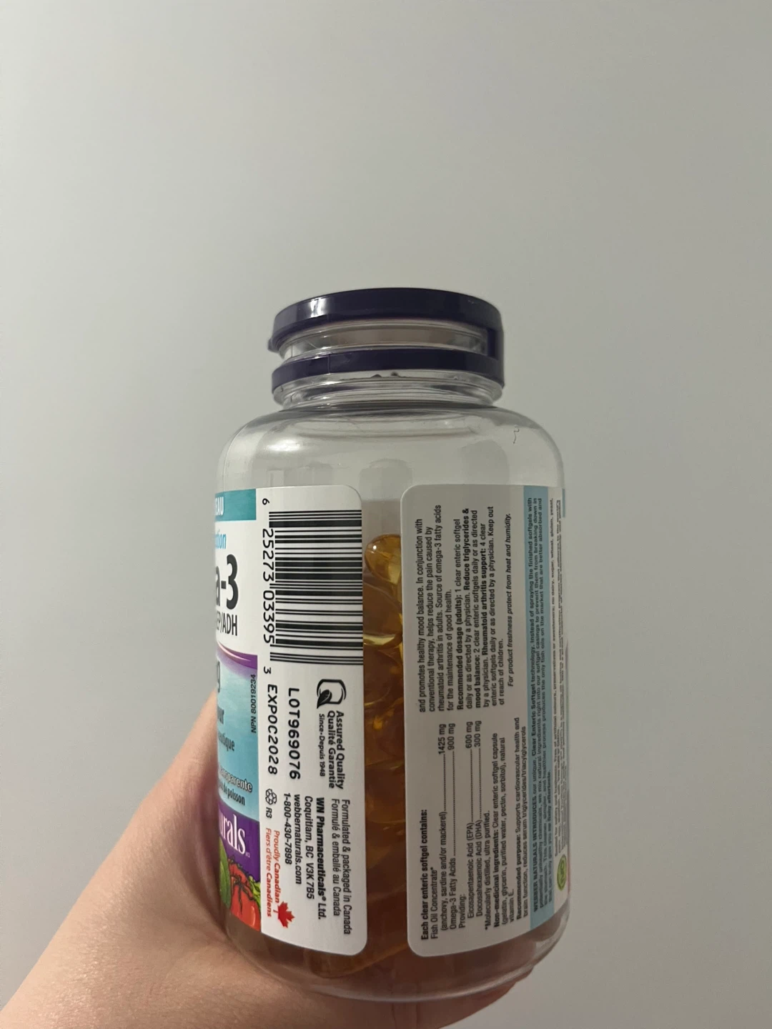 Webber Naturals Triple Concentration Omega-3 AEP/ADH 900mg - photo 3