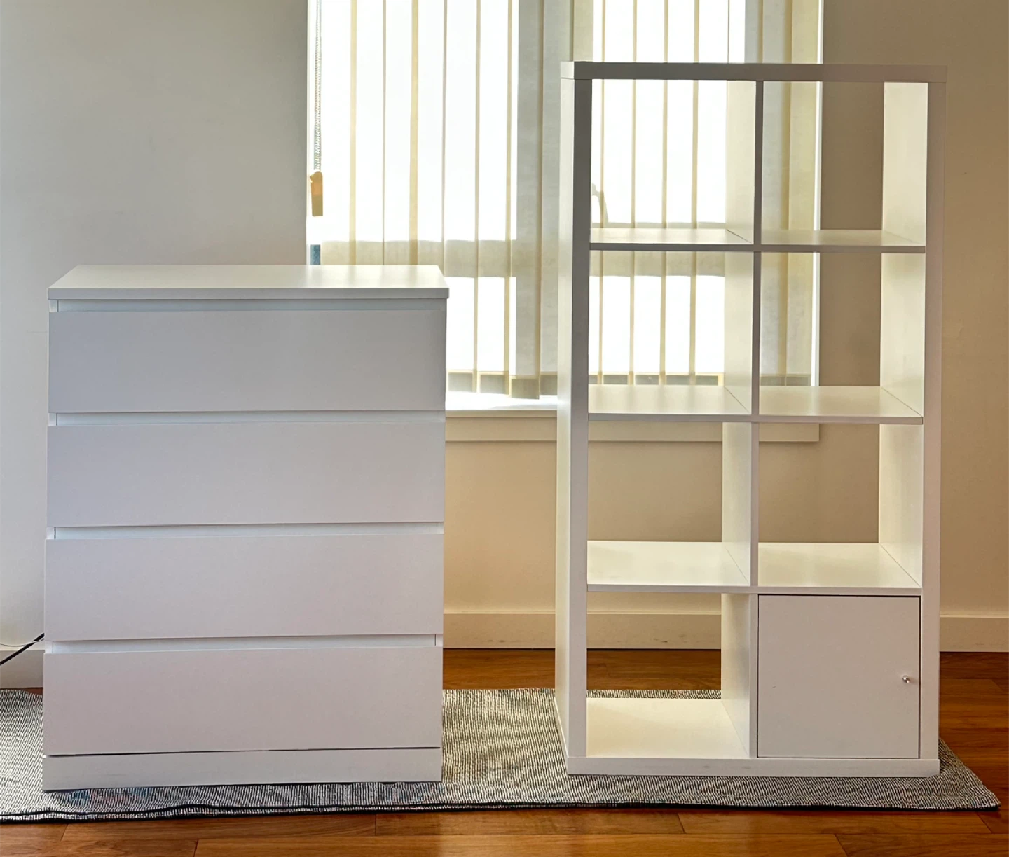 White Modern Dresser + Shelf Set – Save $60