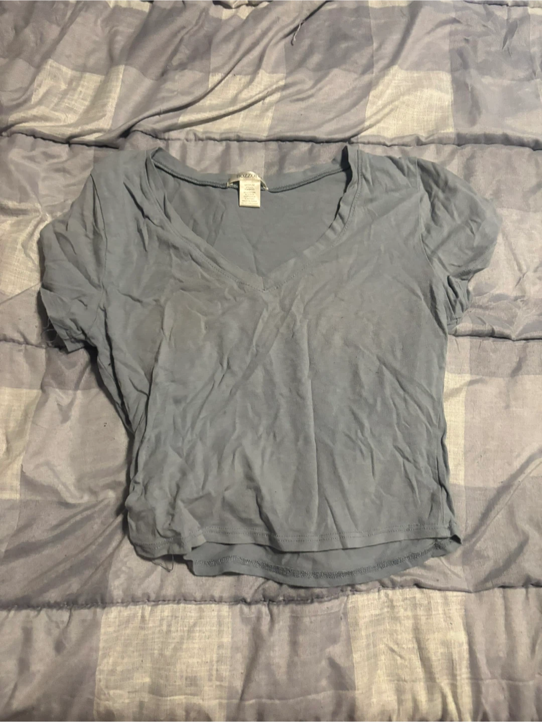 BOZZOLO Blue V-Neck T-Shirt - Medium