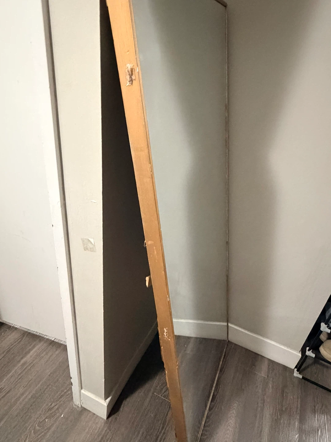 Full Length Mirror with Wood Frame