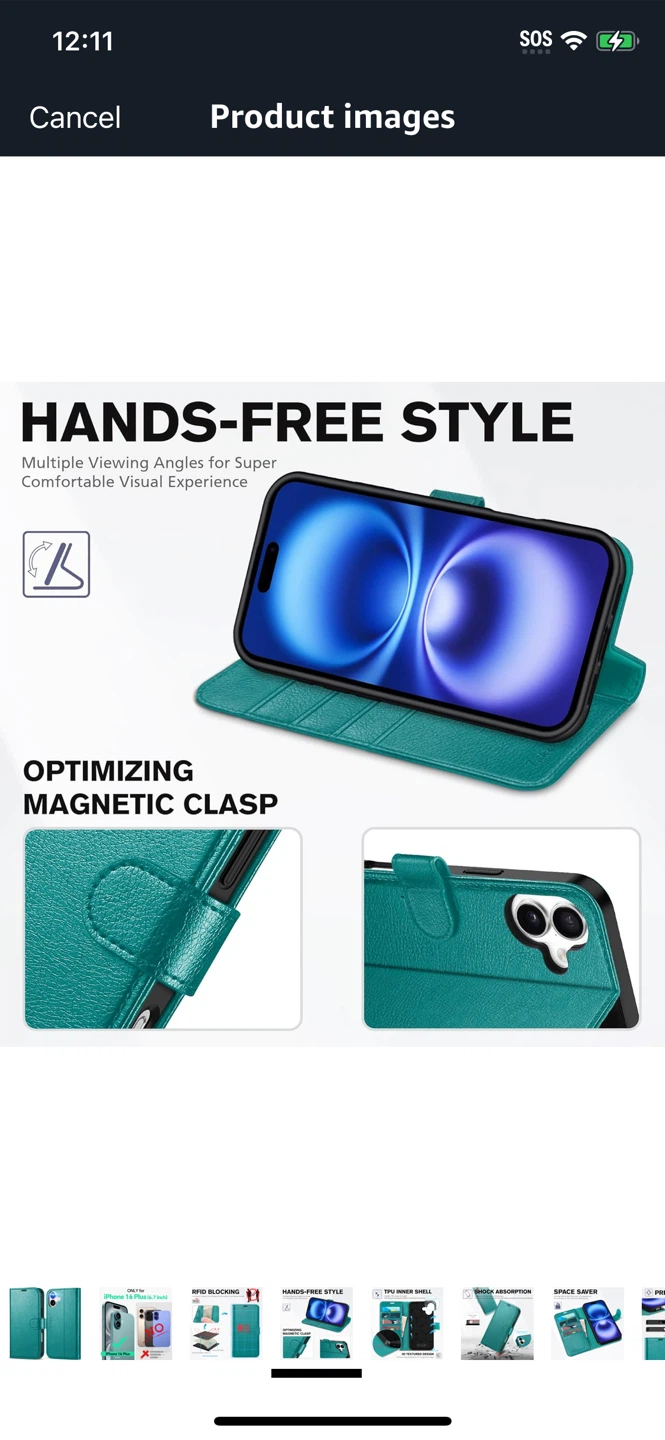 New-TUCCI Teal Flip Wallet Phone Case - photo 4