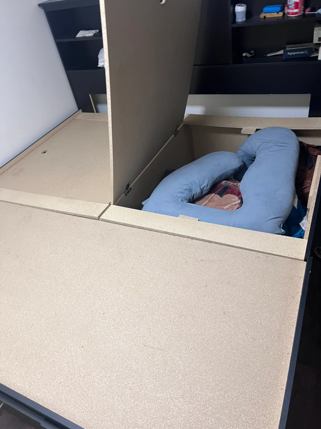 King Size Storage Bed with 12” Mattress – Like New - photo 4