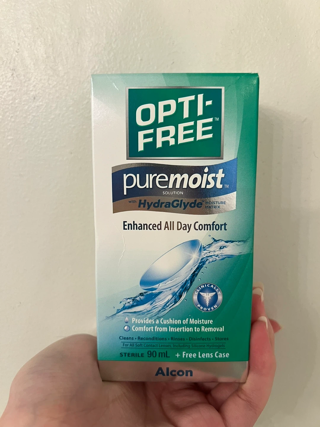 (UNOPENED) Contact Lens Solution 90ml with Free Lens Case