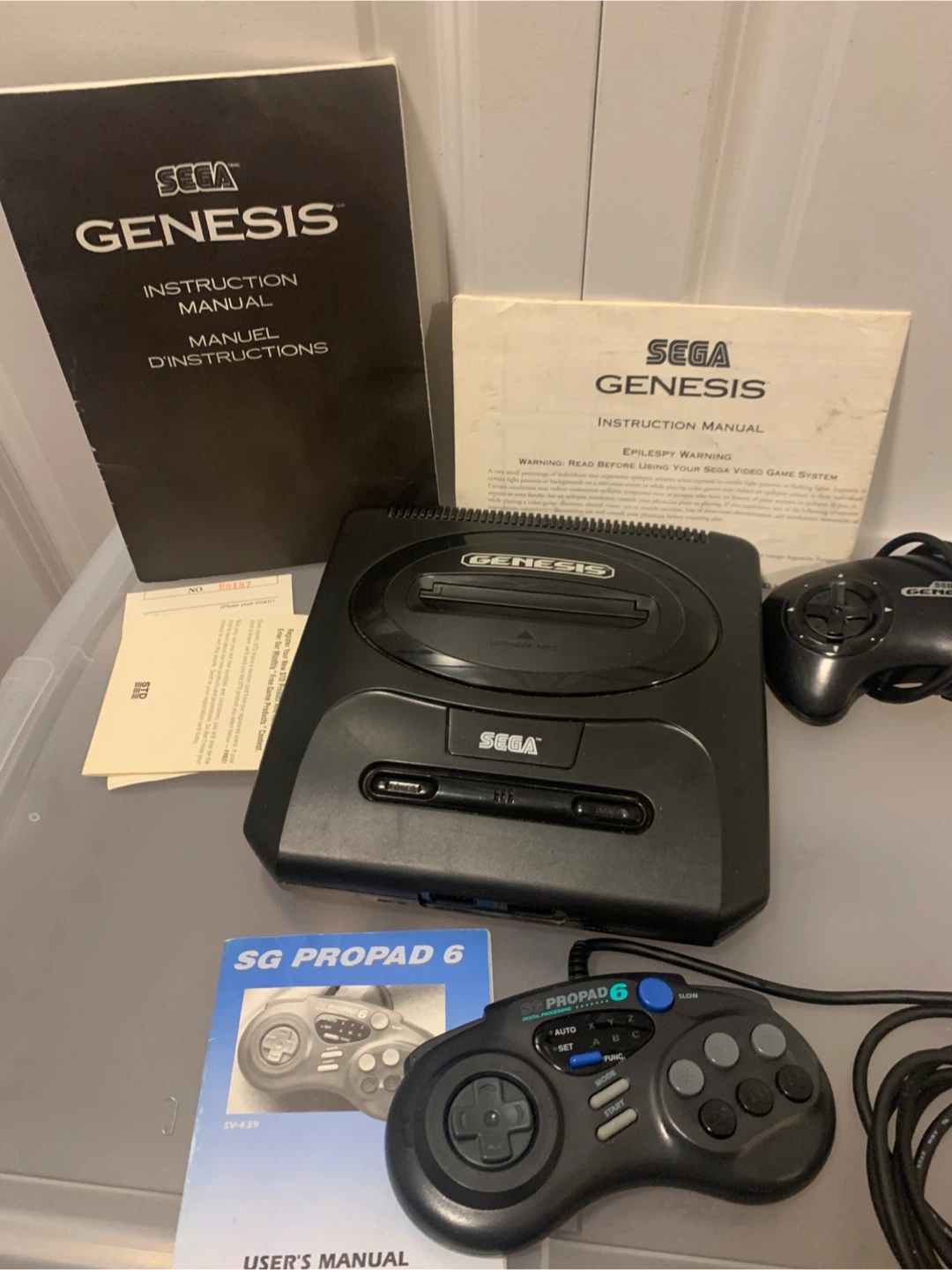 Sega Genesis Model 1 Console with Controller and Manuals
